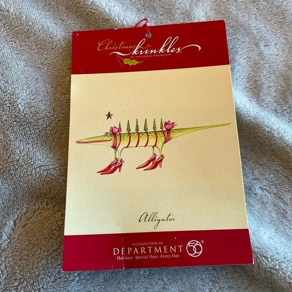 Patience Brewster Christmas Krinkles Alligator Candle Holder for Dept. 56 - Picture 10 of 13